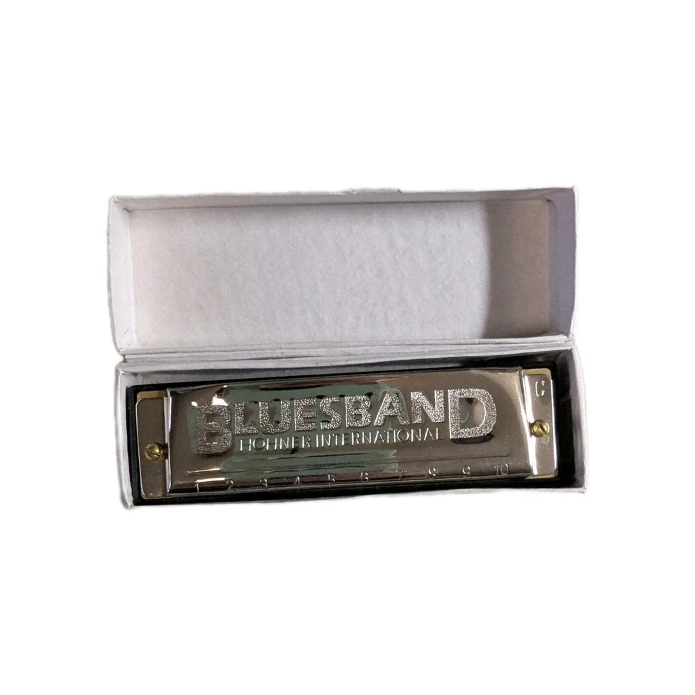 Hohner Bluesband Harmonica Key of C - 10 Hole Diatonic Blues Harp with Box 1501